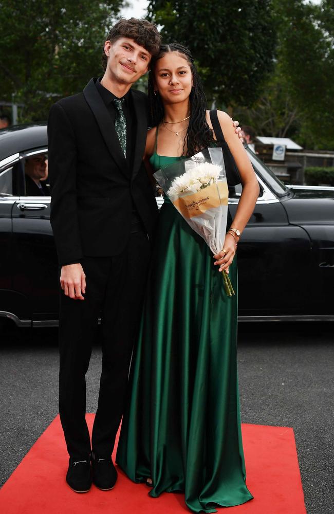 Jake O'Connell and Miriama Bruinsma at Nambour State College School Formal. Picture: Patrick Woods.