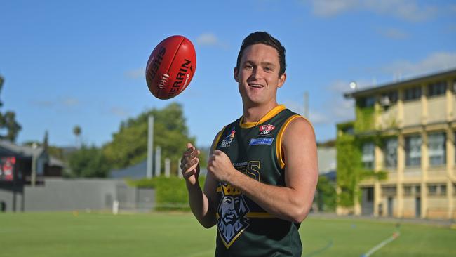 Ex-Payneham Norwood Union forward/premiership player Alex Forster has taken up the role of player/assistant coach at division four club Pembroke Old Scholars for 2020. Picture: Tom Huntley