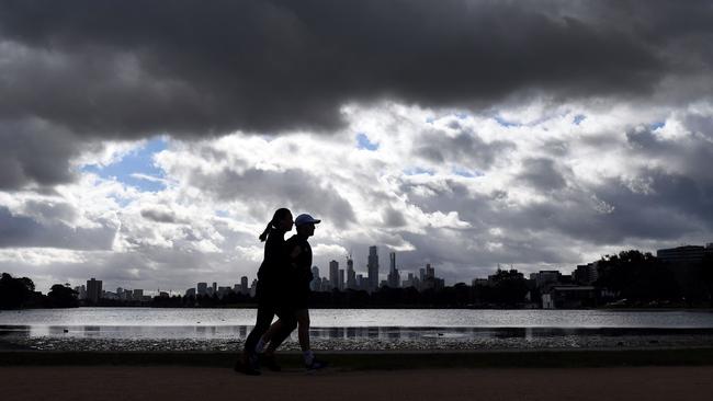 Forget Albert Park Lake. If you live too far away you can no longer go there for a jog. Picture: AFP