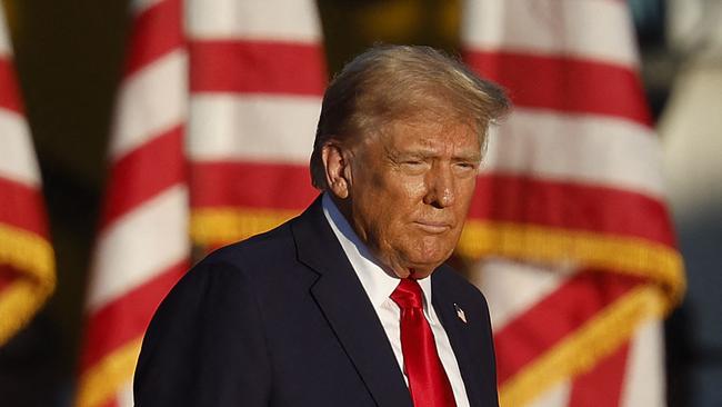 BUTLER, PENNSYLVANIA - OCTOBER 05: Republican presidential nominee, former President Donald Trump takes the stage during a campaign rally at the Butler Farm Show fairgrounds on October 05, 2024 in Butler, Pennsylvania. This is the first time that Trump has returned to Butler since he was injured during an attempted assassination on July 13.   Kevin Dietsch/Getty Images/AFP (Photo by Kevin Dietsch / GETTY IMAGES NORTH AMERICA / Getty Images via AFP)