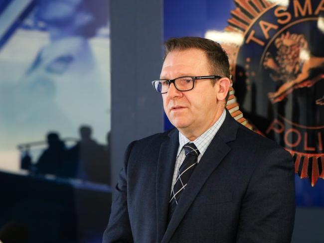 Detective Acting Inspector Jason Jones at the Launceston Police Station. Picture: Stephanie Dalton