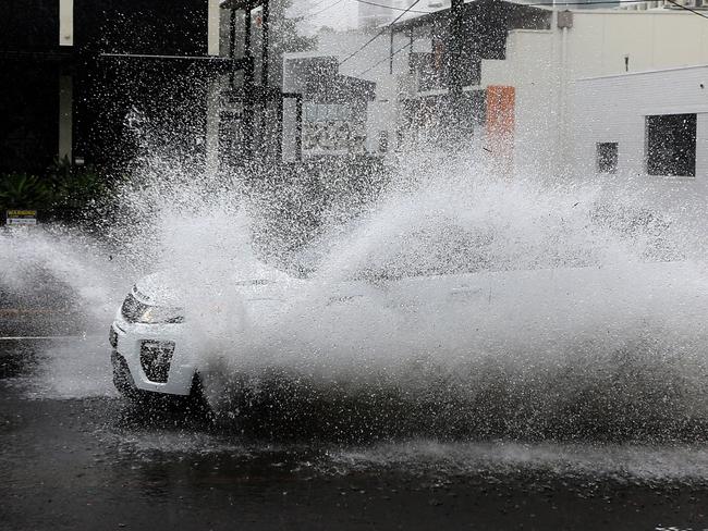 More than 70mm of rain fell in just 30 minutes in Brisbane’s south on Tuesday afternoon. Picture: David Clark