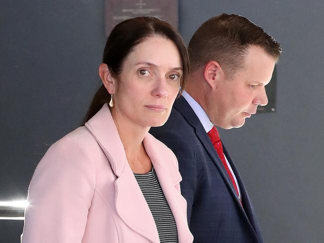 Susie Forte at the inquest into her husband’s death at Toowoomba. Picture: Liam Kidston