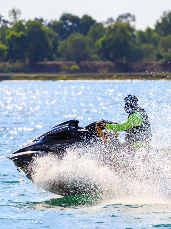 Three days after a Christmas break in at his ex-partner’s home Brandon Williams was caught in a bizarre jetski arrest on December 28, 2023. Picture: File image