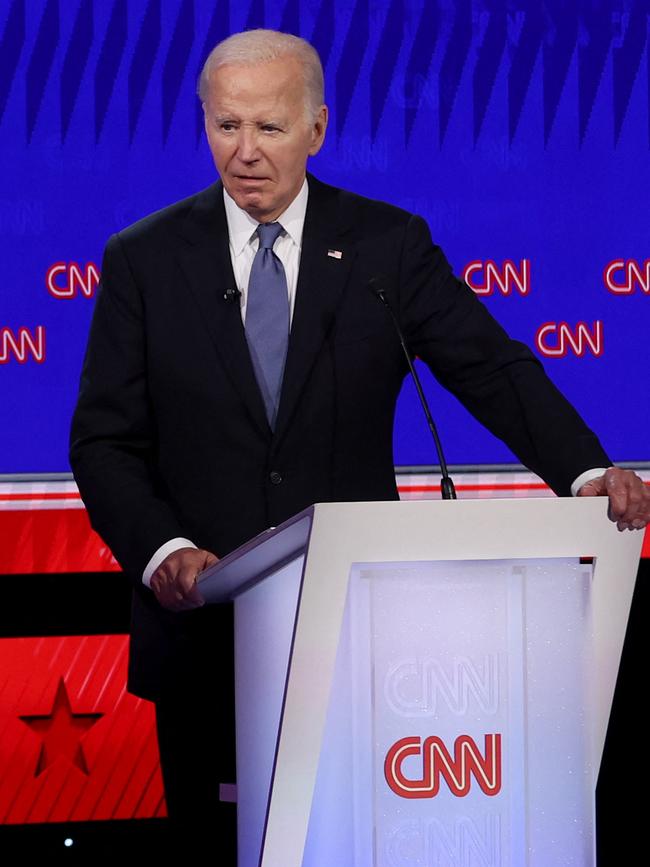 Joe Biden floundered during the debate. Picture: Getty