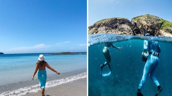 Plenty to do both above and below the surface of the water. Images via Instagram (left: @sav_sav_x, right: @faderwetsuitscrew)