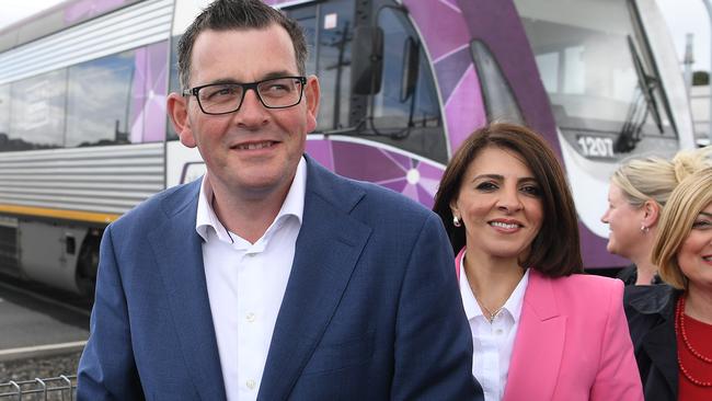 (L-R) Victorian Premier Daniel Andrews denies the claims by Kairouz.