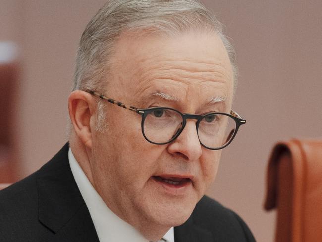 CANBERRA, AUSTRALIA, NewsWire Photos. SEPTEMBER 6, 2024: The Hon Anthony Albanese MP at the National Cabinet meeting at the Committee Room at Parliament House in Canberra. Picture: NewsWire / David Beach