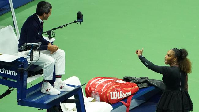 Serena Williams demanded an apology from Carlos Ramos. Picture: AFP Photo