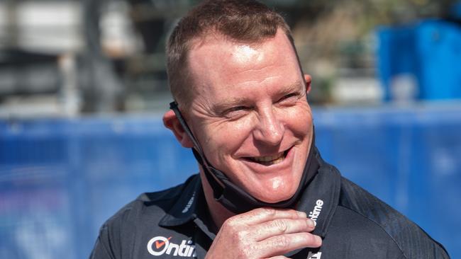 Michael Voss has made an addition to his coaching panel. Picture: Tony Gough