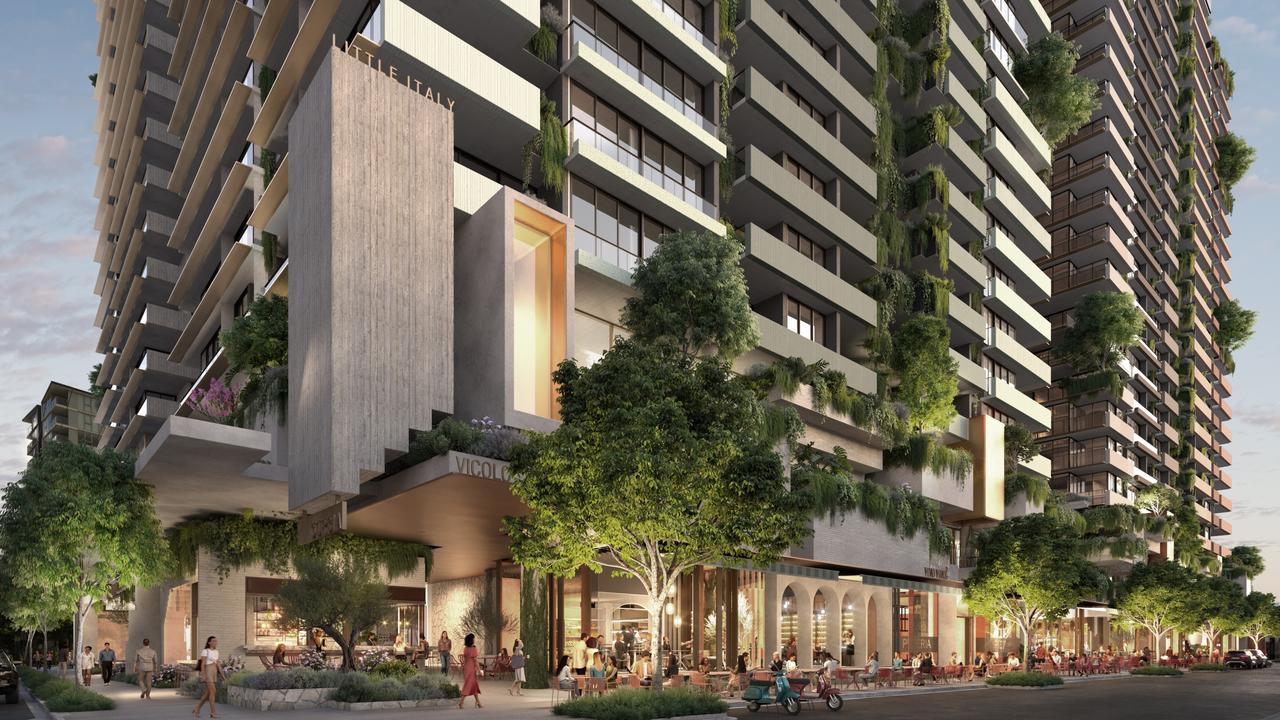 An artist's impression of the 'Little Italy' project approved for Newstead. Image supplied by Bureau Proberts.