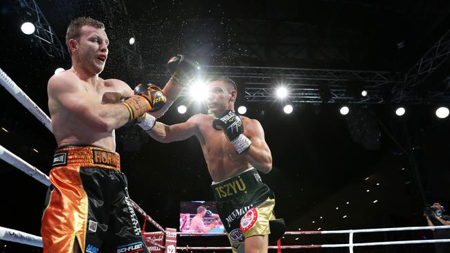 Jeff Horn vs. Tim Tszyu at Queensland Country Bank Stadium. Picture: Alix Sweeney