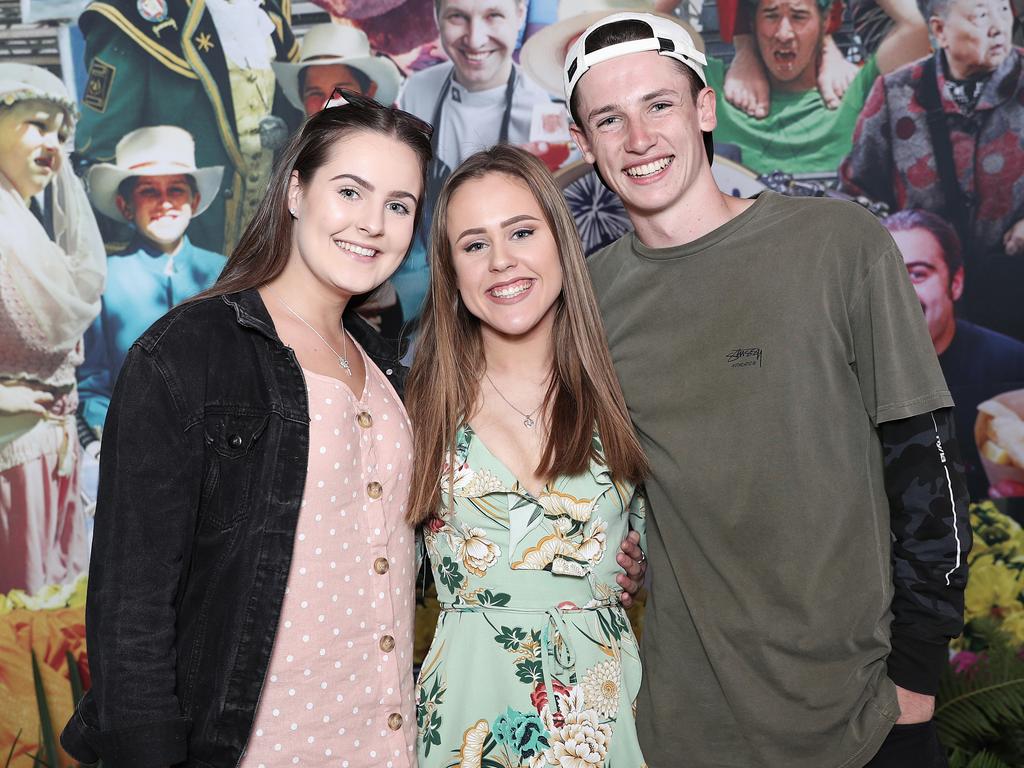 From left, Tayla Moschogianis, of Gielston Bay. Erinn Ward, of Lauderdale, and Jack Bryce, of Bellerive. Picture: LUKE BOWDEN