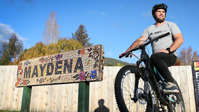 Maydena Bike Park managing director Simon French is pushing for a new set of bike trails in the Meehan Range, on Hobart’s Eastern Shore. Picture: SAM ROSEWARNE