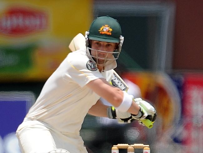 Australian batsman Phillip Hughes scored three centuries and seven 50s in his 49 Test innings. Picture: AFP