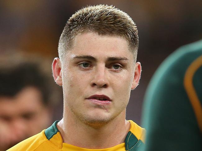 BRISBANE, AUSTRALIA - SEPTEMBER 07: James O'Connor of the Wallabies looks dejected after defeat during The Rugby Championship match between the Australian Wallabies and the South African Springboks at Suncorp Stadium on September 7, 2013 in Brisbane, Australia. (Photo by Mark Kolbe/Getty Images)