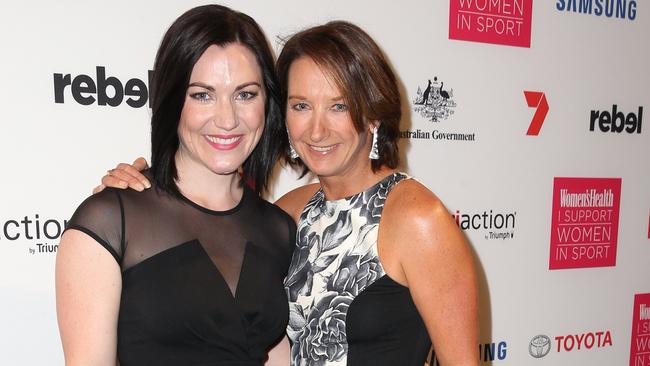 Anna Meares and Layne Beachley at a recent awards night.