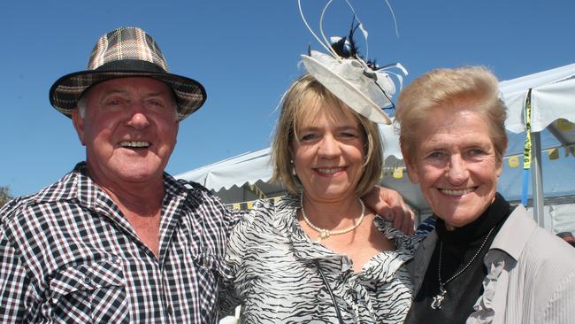 Ballina’s Jim Pike, Kim Toft and Jean Pike enjoying a day out at the Ballina Cup. Picture: Graham Broadhead