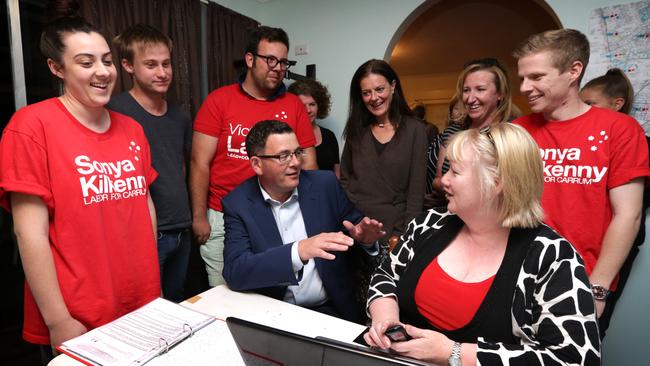 Daniel Andrews with some campaign volunteers before the 2014 election.