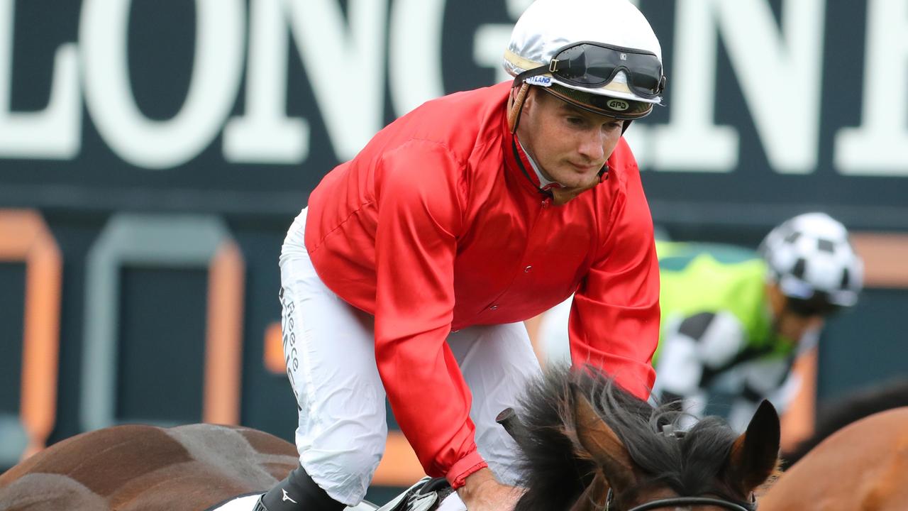 Reece Jones partners Godolphin gelding Rosovo on Wednesday. Picture: Getty Images