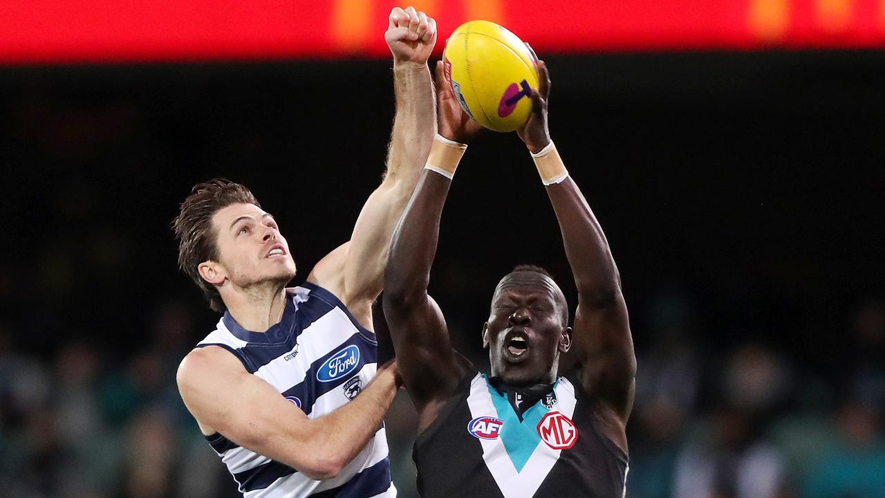 Aliir Aliir is looking like a serious bargain already for the Power. Picture: Sarah Reed/AFL Photos