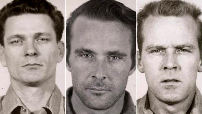 Frank Lee Morris, Clarence Anglin and John Anglin. Picture: Supplied