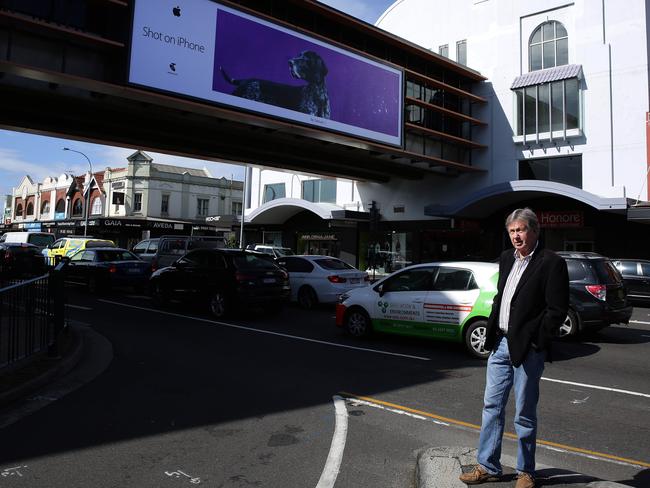 The Pedestrian Council’s Harold Scruby at Spit Junction.