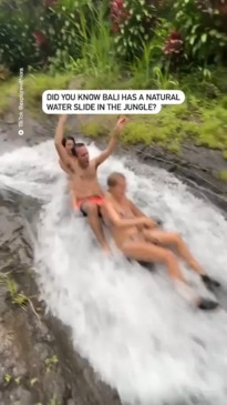 Bali’s viral natural waterslide
