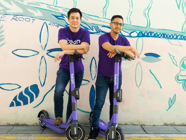 The e-scooter startup’s two founders, CEO Alan Jiang and CTO Deb Gangopadhyay