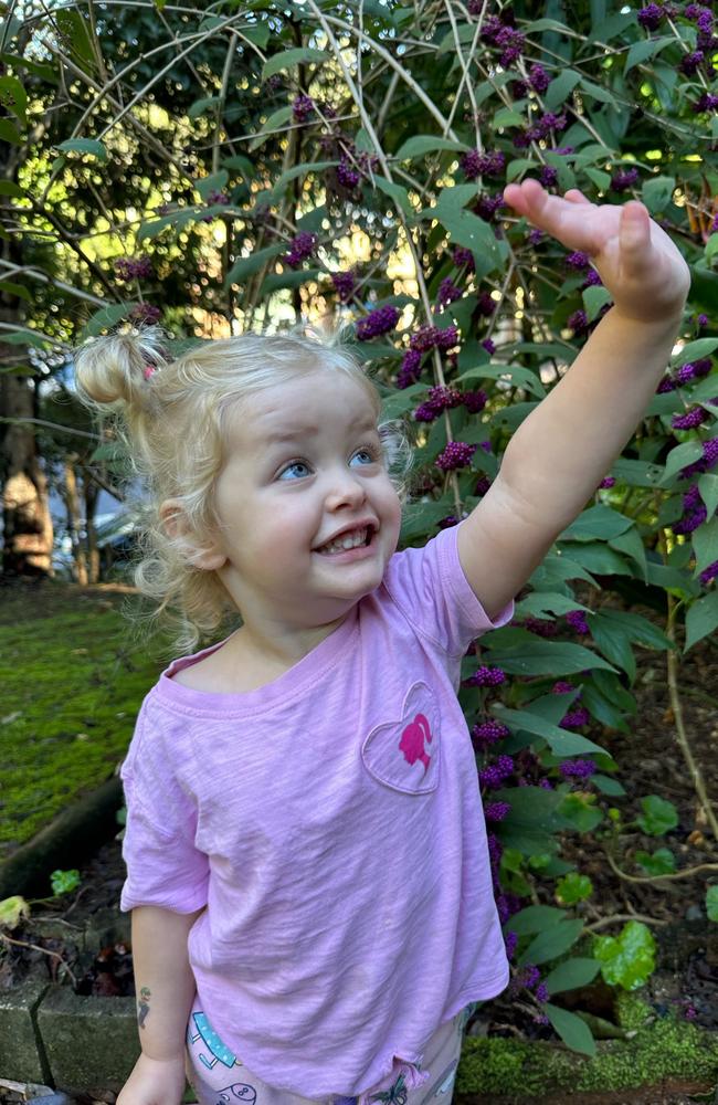 Annabelle can’t play outside like she used to during chemotherapy. Picture: Supplied/Brendan Horne