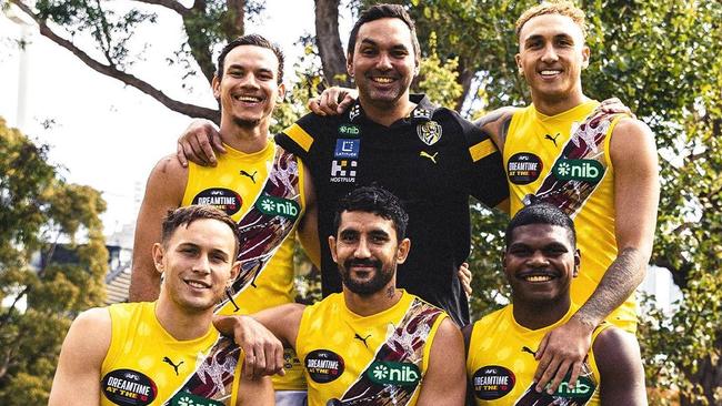 Richmond's 2023 guernsey has been designed by assistant coach Xavier Clarke and his family. Picture: Instagram