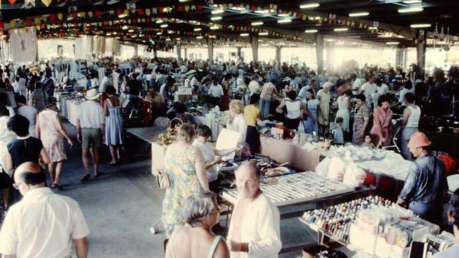 Crowds at the now-closed Caribbean Garden and Markets in Scoresby.