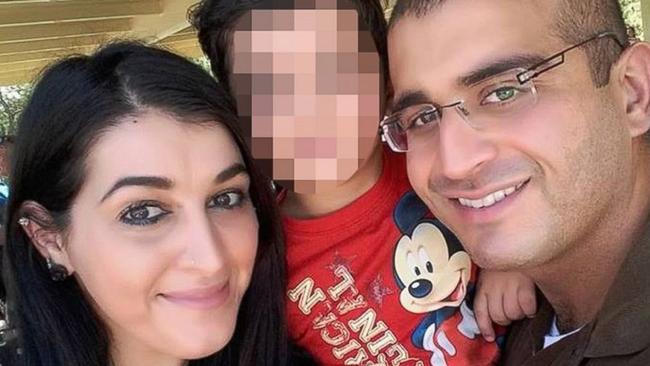 Orlando shooter Omar Mateen is pictured with his wife, Noor Zahi Salman, and their son in an undated Facebook image.