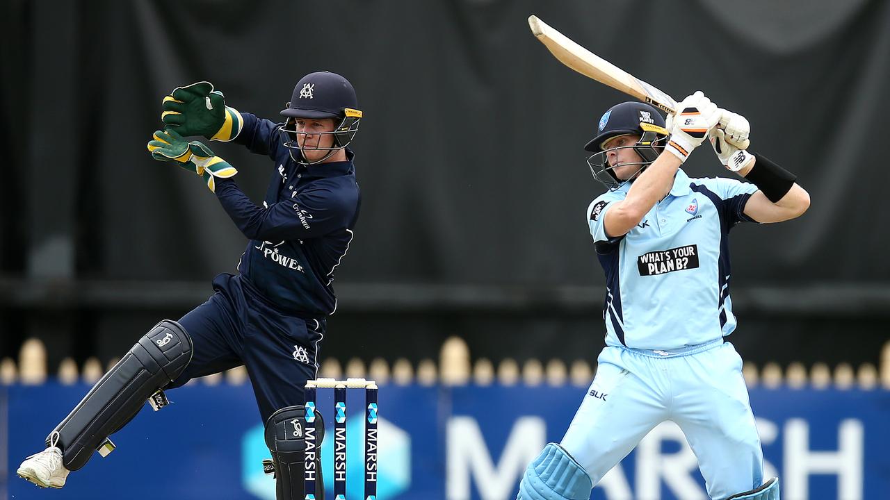 Steve Smith was back doing Steve Smith things with a 100 for NSW on Monday (Photo by Jason McCawley/Getty Images)