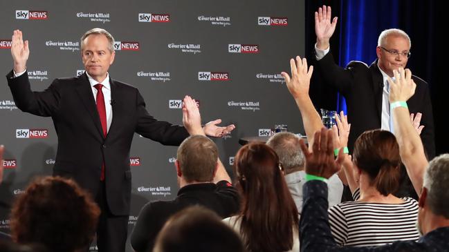 Labor leader Bill Shorten and Prime Minister Scott Morrison. Picture: Gary Ramage/News Corp Australia