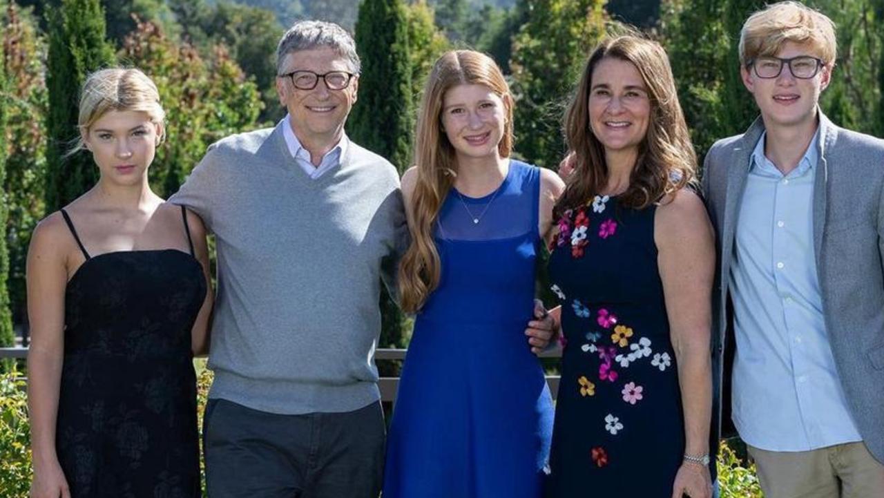 Bill and Melinda Gates, with their three children. Picture: Facebook