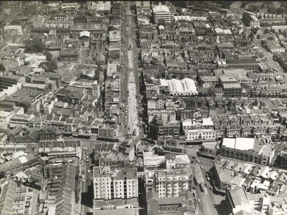 Kings Cross, at the top of William St (foreground) has historically been both close and far away enough from the CBD to accommodate Sydney’s less salubrious appetites. Picture: National Library of Australia. Read the history of the Cross, and the forces behind its dramatic gentrification, in The Weekend Australian tomorrow.