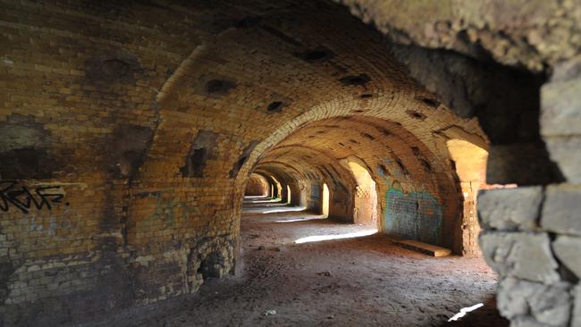 Inside the Brunswick brickworks before its redevelopment.