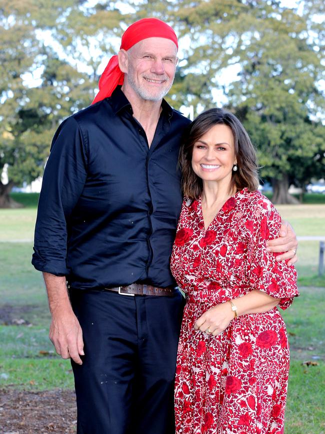 Peter Fitzsimons and Lisa Wilkinson. Picture: Stephen Cooper