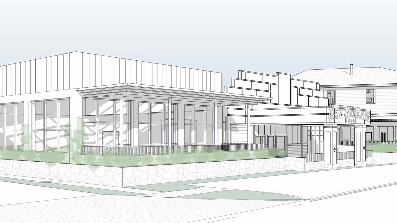 Concept art for the redevelopment of the Newtown Tavern on Anzac Avenue in Newtown.