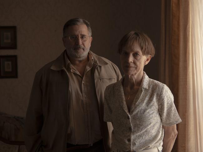 Anthony LaPaglia and Judy Davis in a scene from the Australian movie Nitram.