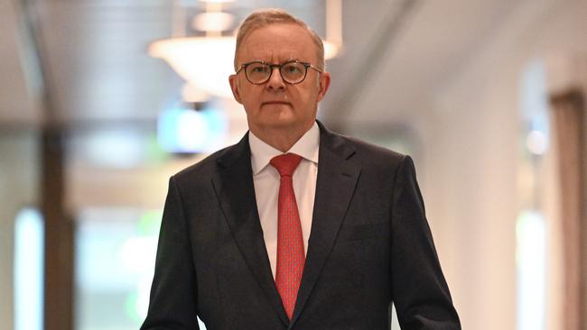 CANBERRA, AUSTRALIA  - NewsWire Photos - January 16, 2025:  Prime Minister Anthony Albanese holds a press conference at Parliament House in Canberra. Picture: NewsWire / Martin Ollman