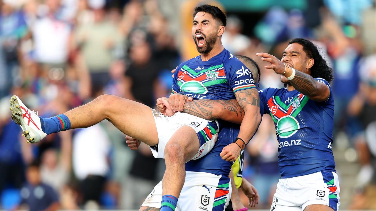 Shaun Johnson didn’t enjoy rugby league last year but he’s happy again and playing a key part in the Warriors’ revolution. Picture: Phil Walter/Getty Images