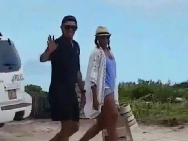 Barack and Michelle Obama holidaying with Richard Branson on Necker Island.