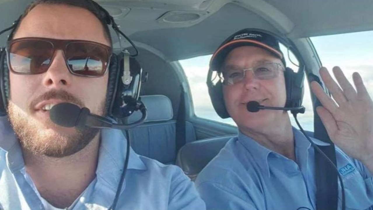Matthew (left) and his pilot father Jeffrey Hills died in a light plane crash in northern NSW in 2019.