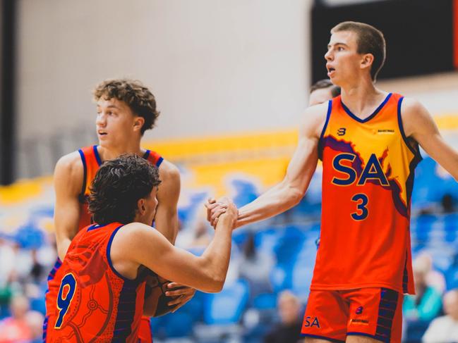 The South Australia men in action at the 2025 Basketball Australia Under-20 National Championships. Picture: Taylor Earnshaw