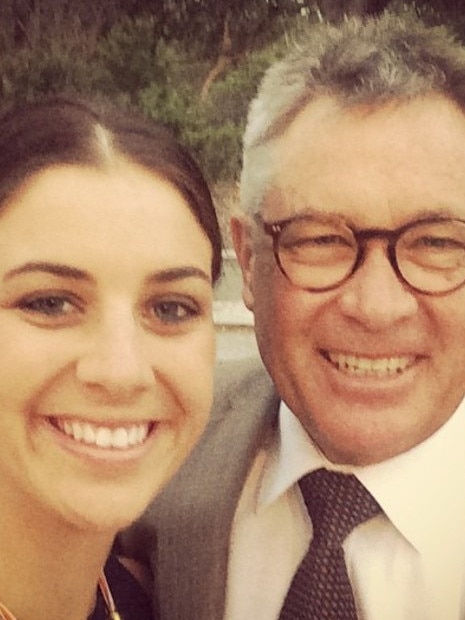Melissa Hoskins with her father Peter. Picture: Supplied