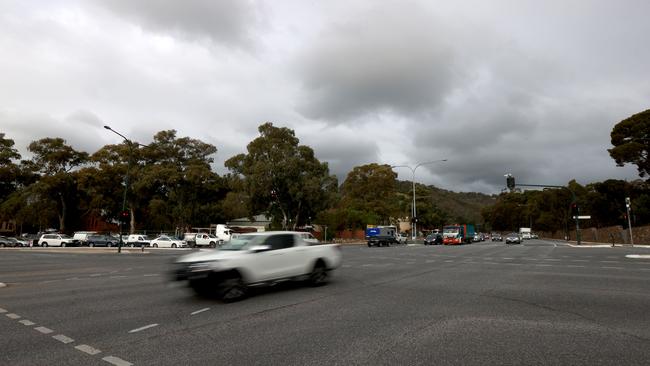 The Intersection of Portrush Road/South Eastern Freeway/Cross Road. Picture: Kelly Barnes