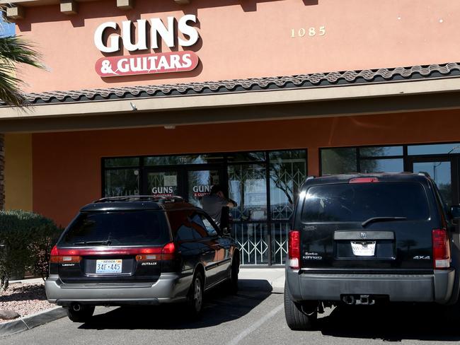 Paddock purchased weapons from Guns &amp; Guitars, a gun shop in Mesquite, Nevada. Picture: Gabe Ginsberg/Getty Images/AFP