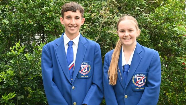 Aspley State High School captains Ewan McFadzen and Holly Thomas. Picture: Contributed